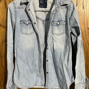 American Eagle Denim Button Up